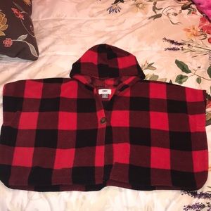 Black and red toddler poncho